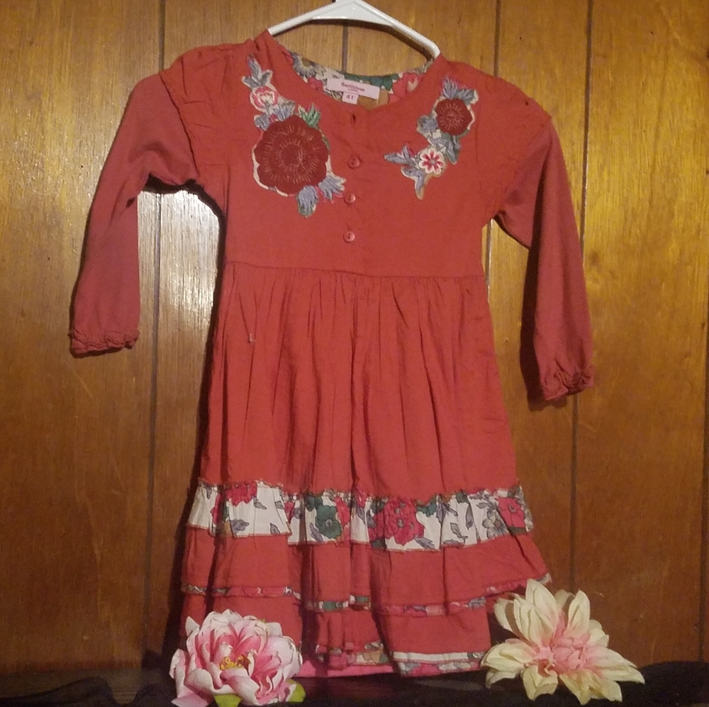 Beetlejuice marron floral dress